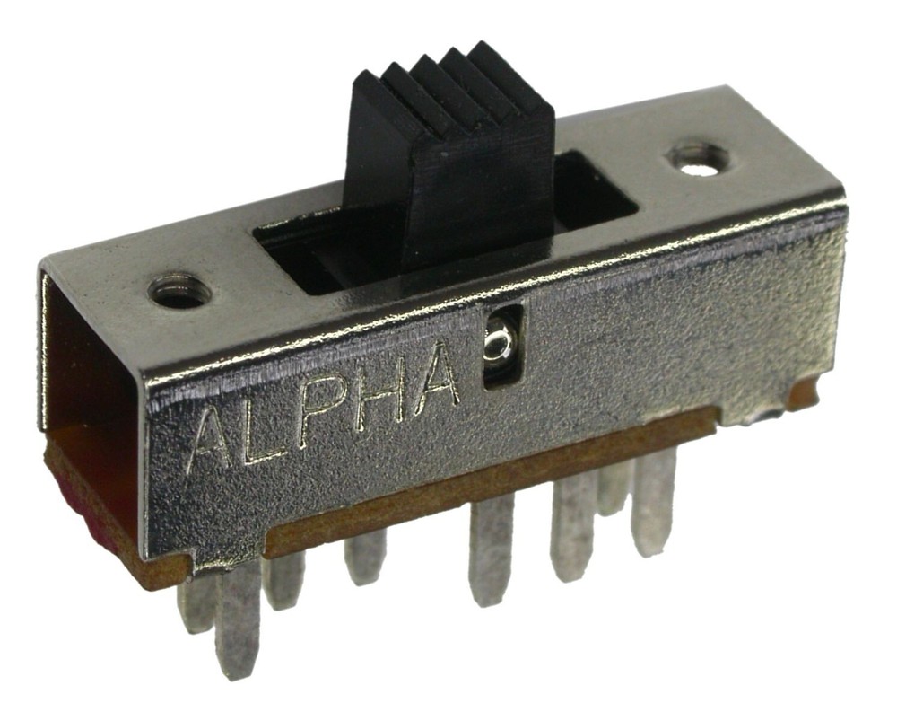 SSPE-423-5; Alpha Slide Switch, 2 Pole 3 Position
