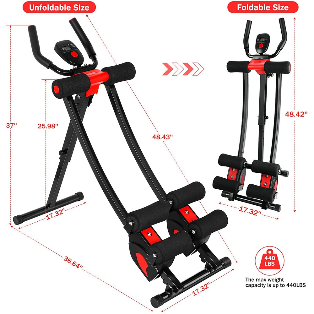 Pre-Owned Ab Workout Equipment Ab Machine Abdominal Exercise Foldable Home Gym