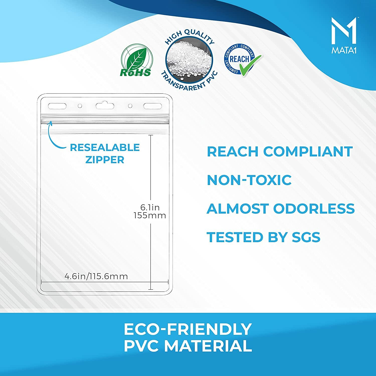 Passport Holder WATERPROOF 4" x 6" ID Vaccination Card Protector Travel badge