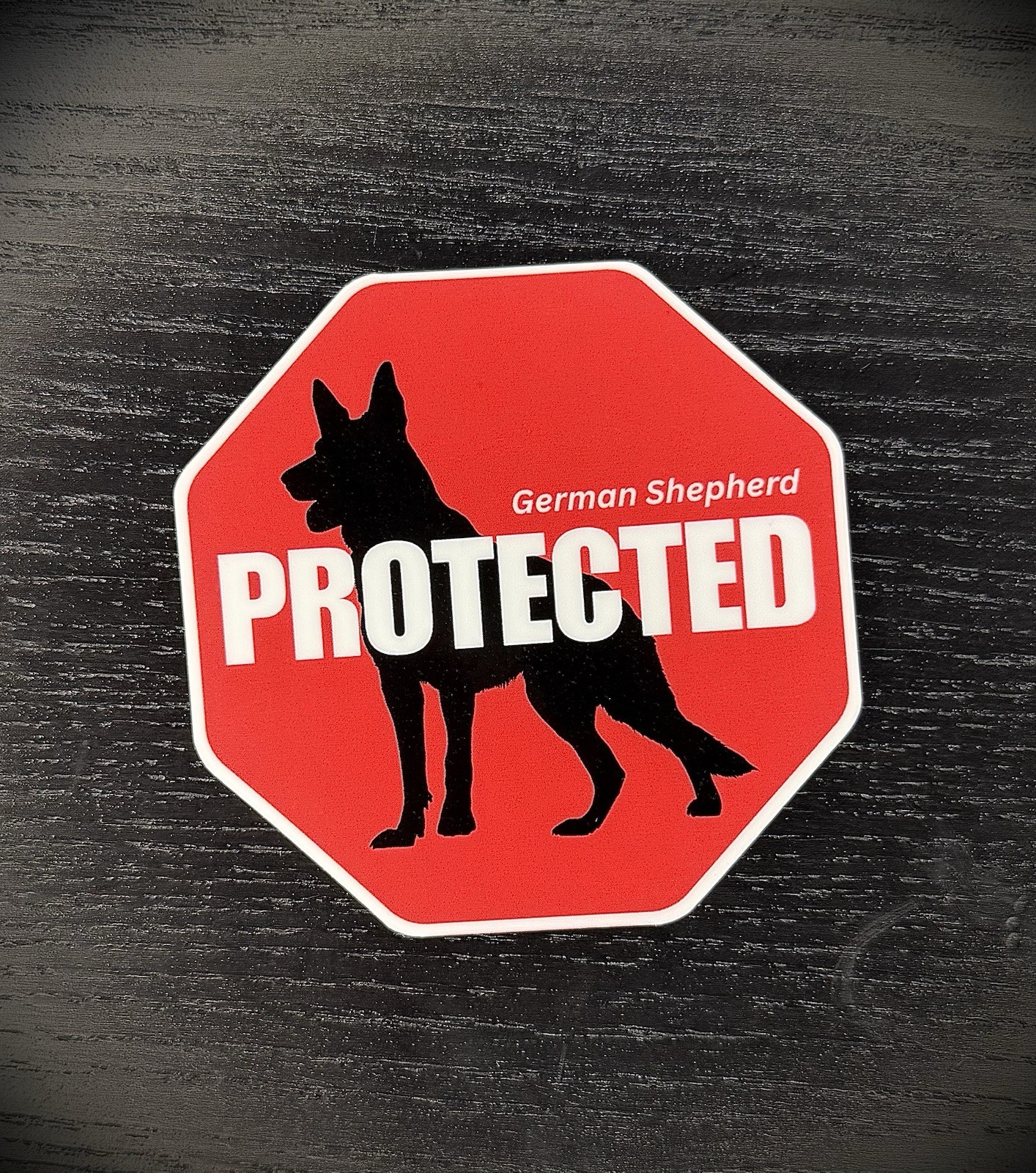3” Protected By German Shepherd Alarm Style Window Sticker Decal Door Security