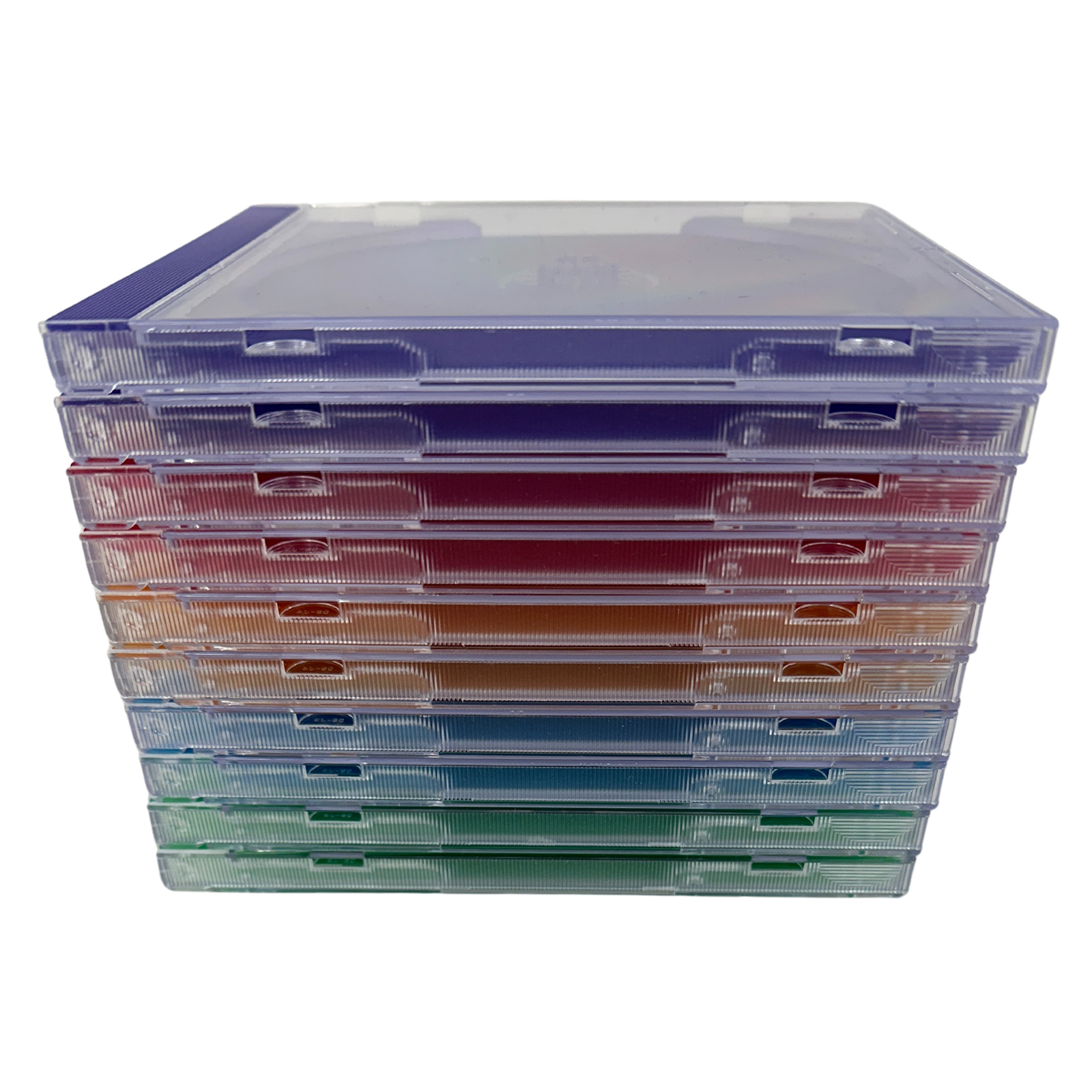 STANDARD Assorted Frosted Clear Color Tray CD Jewel Case Lot