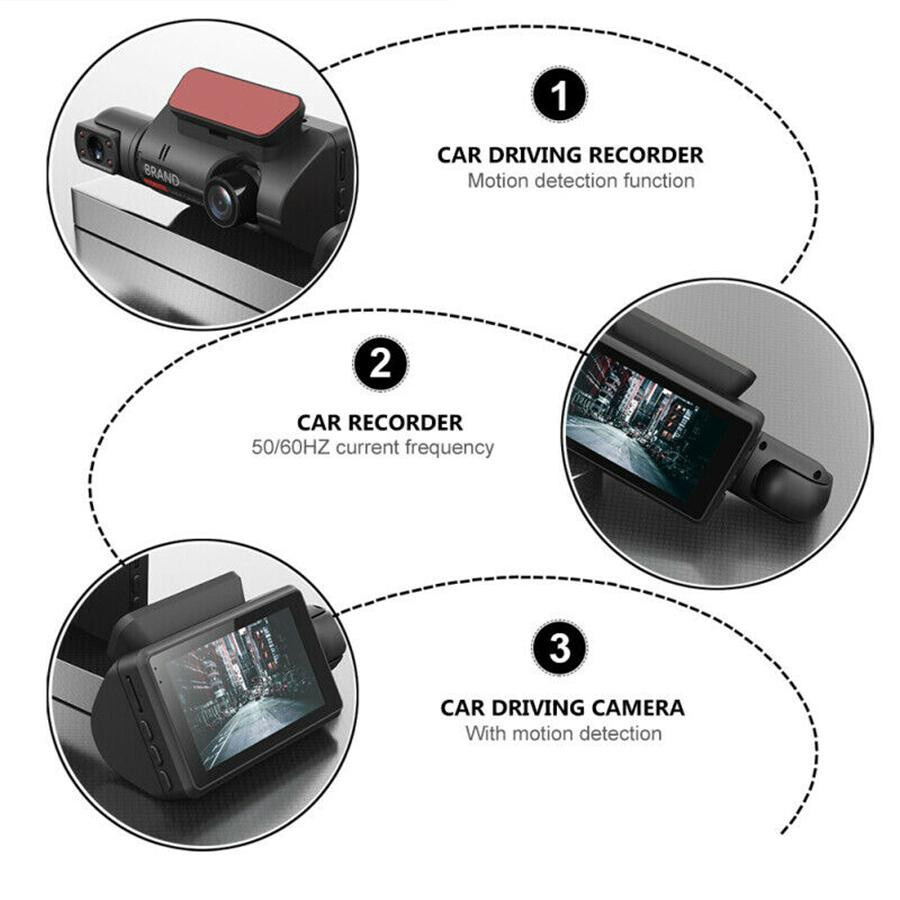 3in Car DVR Video Camera Dash Cam Loop Recording Touch Screen Motion Detection