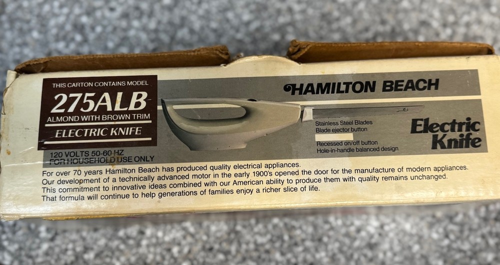 Hamilton Beach Electric Knife 275ALB