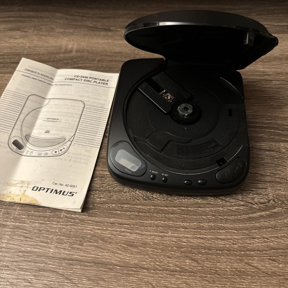 Working Optimus CD-3440 Portable CD Player 16 Track Programmable Tested CD 3440