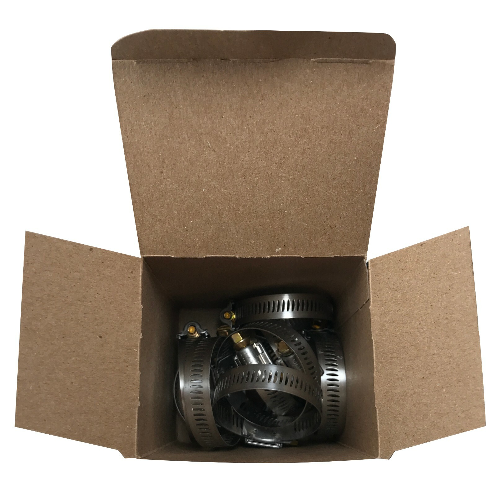 Box of 100 SAE #24 Stainless Steel 1-1/16 to 2 Worm Gear Hose Clamp 1/2 Band USA