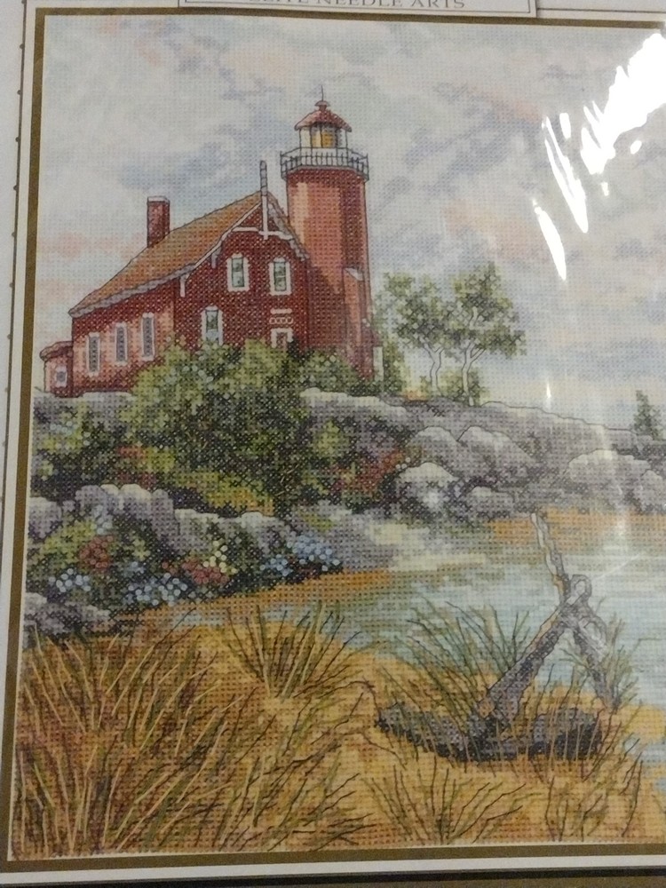 Janlynn Counted Cross Stitch Kit 9"X12"-Eagle Harbor Lighthouse (14 Count)