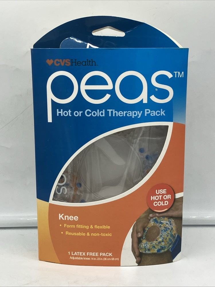 Peas Hot / Cold Therapy Pack - Form Fitting, Adjustable, Flexible, Reusable Knee