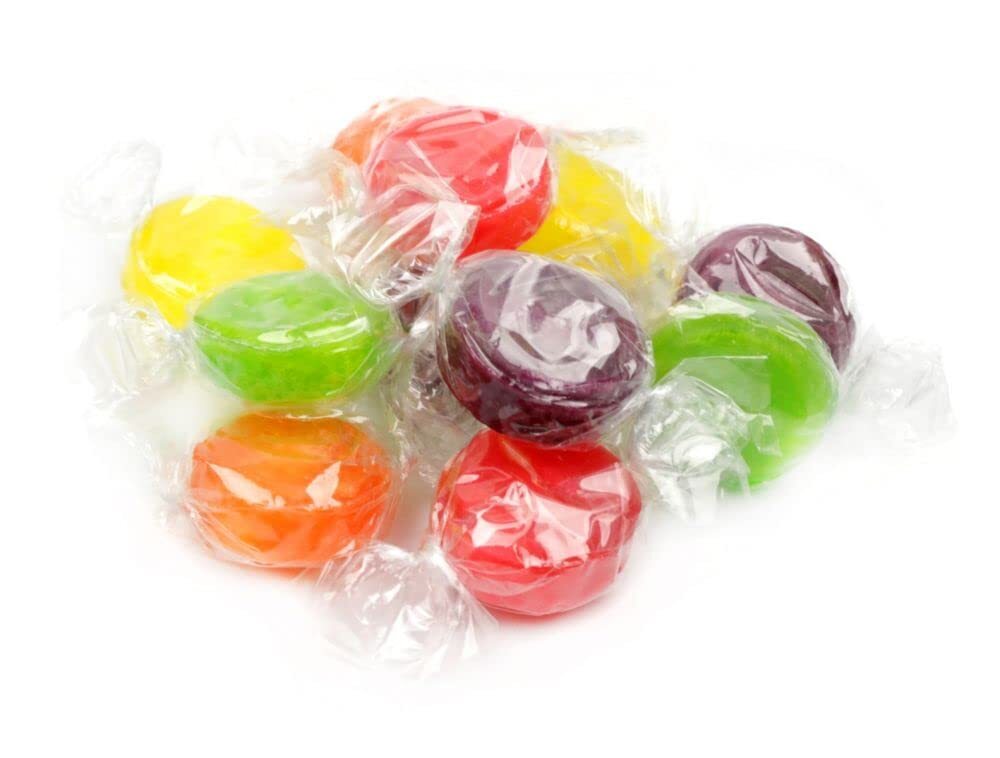 Bayside Candy Assorted Fruit Buttons - Assorted Strawberry Orange Grape