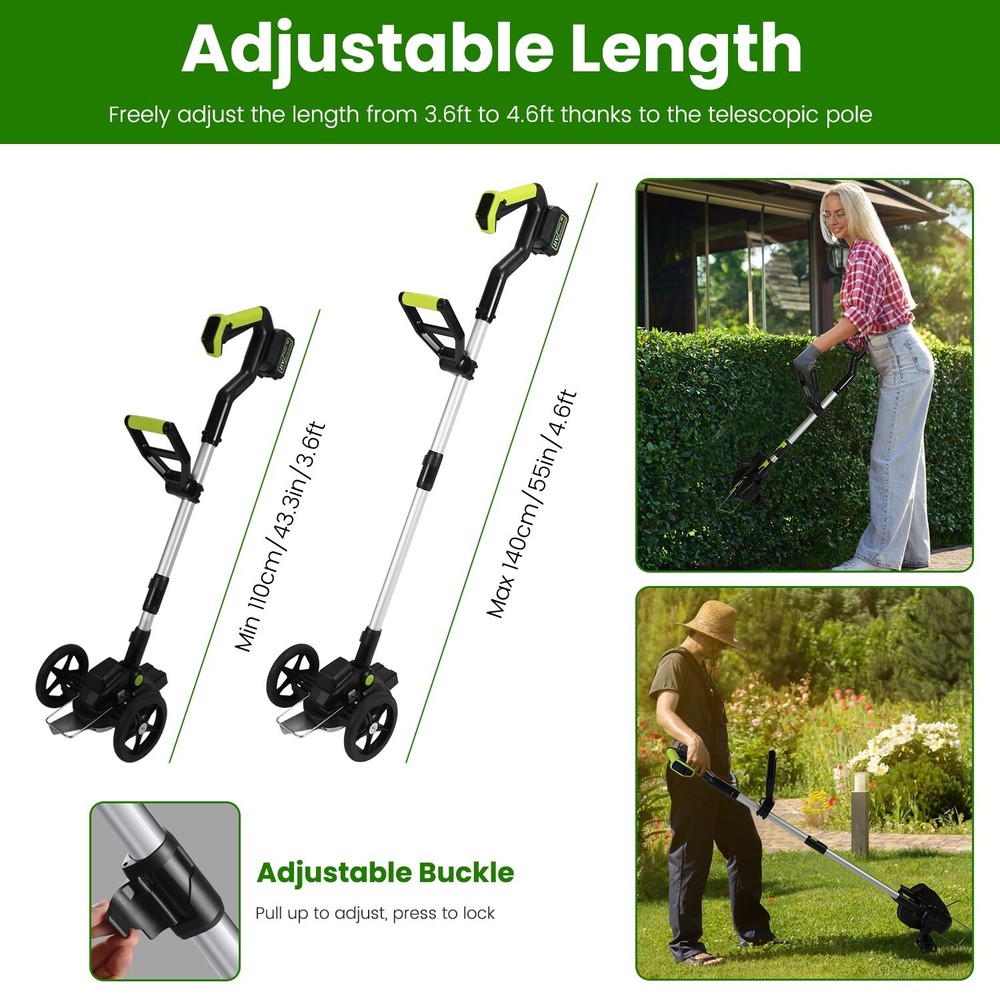 21V Cordless String Trimmer Edger WeedWhacker Grass Eater Lawn Cutter 2 Battery