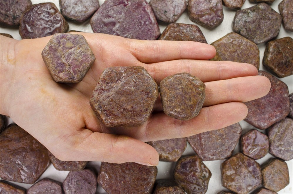 1 Pound of Natural Hexagonal Ruby - "A" Grade - Cabbing, Tumbling, Specimens