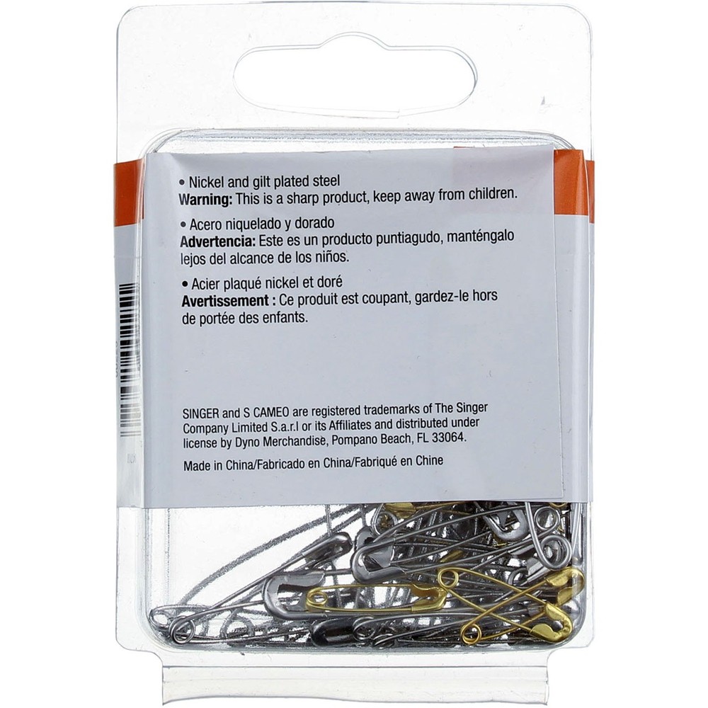 2 Pack Singer Assorted Assorted Safety Pins, 50 Ct