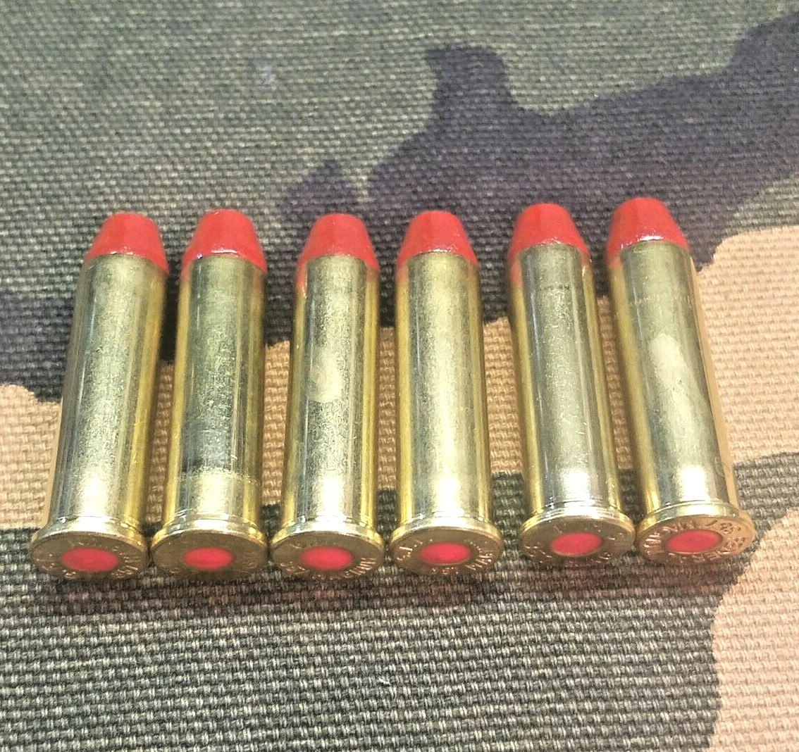 357 MAGNUM SNAP CAPS  SET OF 6, BRASS AND RED, REAL 125gr WEIGHT!!!