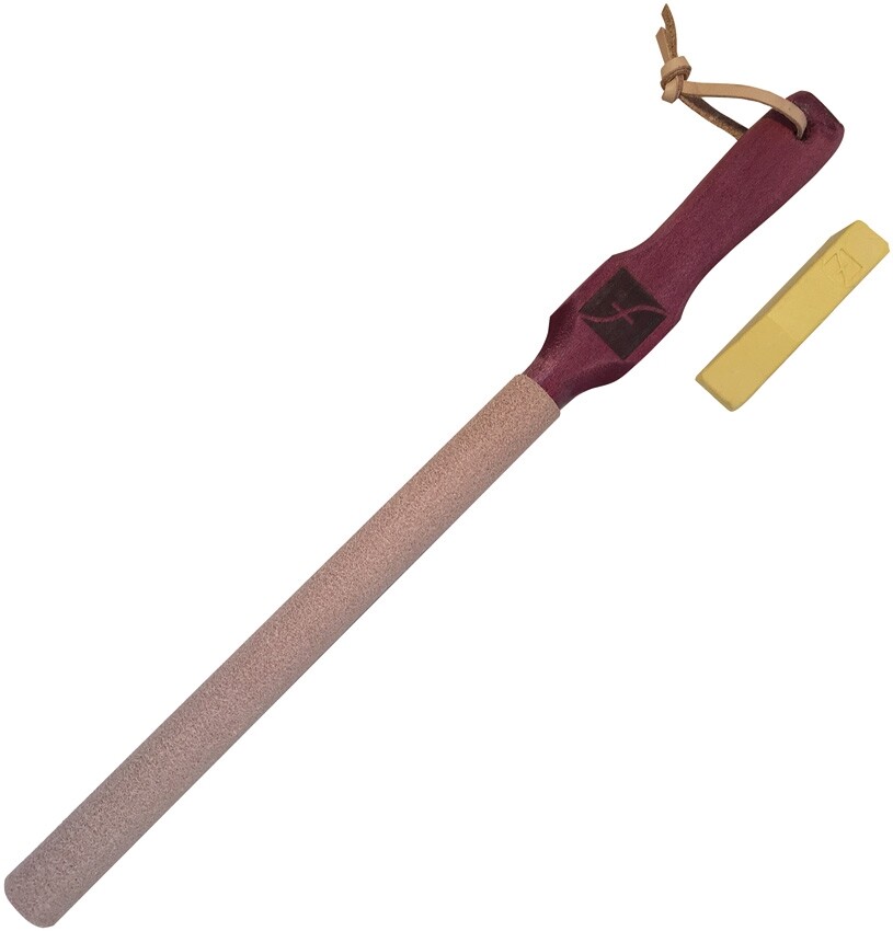Flexcut Sharper 9" Include Hook Leather Stroping Rod Hone Wood Handle w/Compound