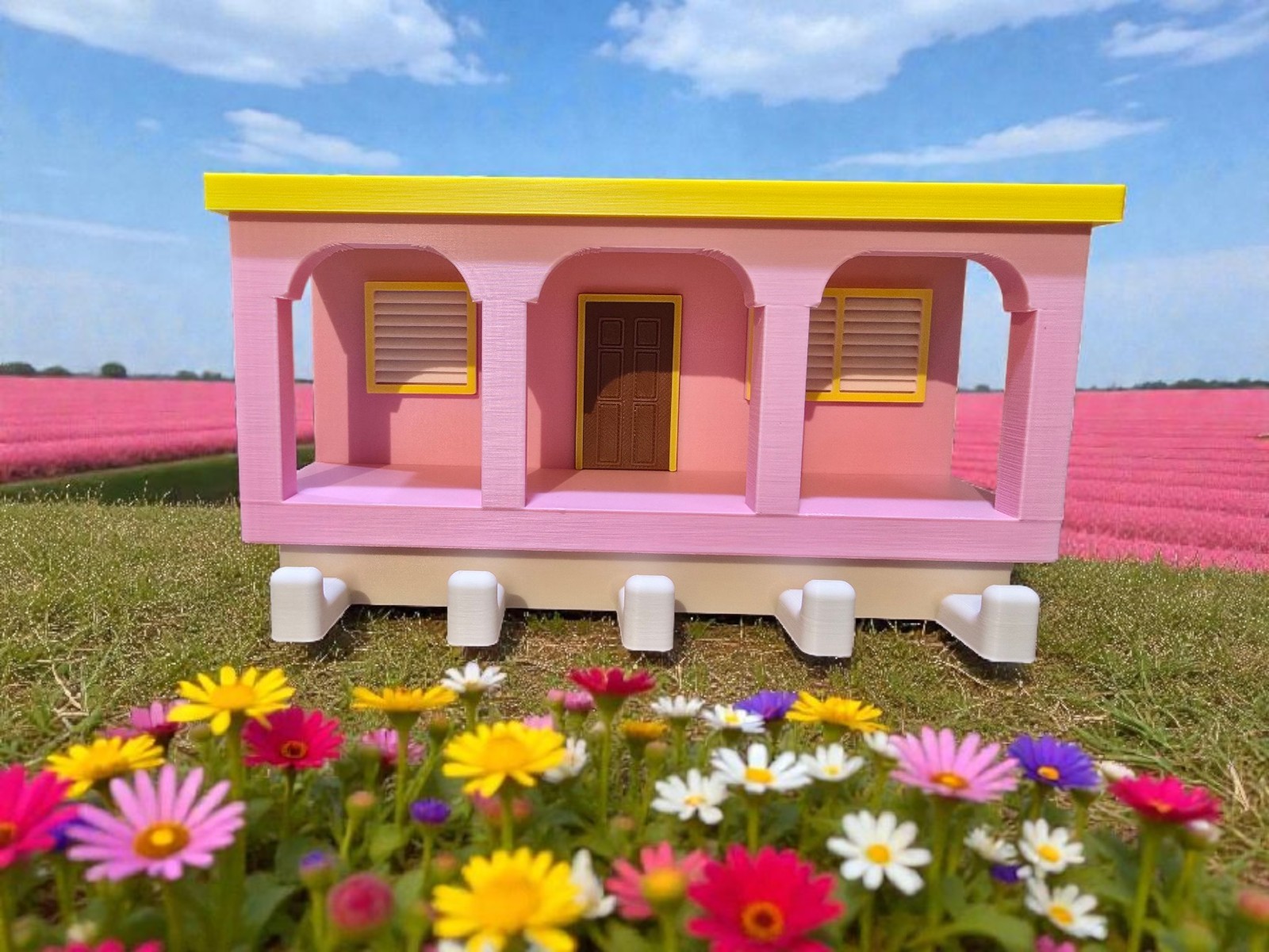 La Casita Bad Bunny Inspired 3D Printed Key Holder | Colorful Home Decor