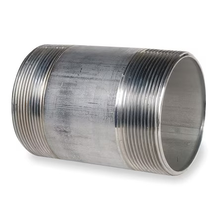 3" Mnpt X 5" Tbe Stainless Steel Pipe Nipple Sch 40, Thread Type: Npt, T6bnk06