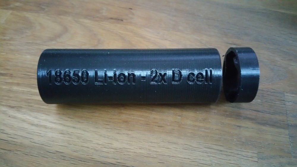 18650 Li-Ion to 2x D-Cell Flashlight ADAPTER - Conversion - Nerf Blaster