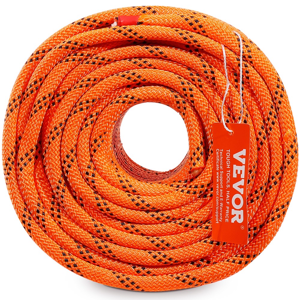 VEVOR Arborist Tree Climbing Rope Double Braid Polyester 3/8" x 120' 48-Strand