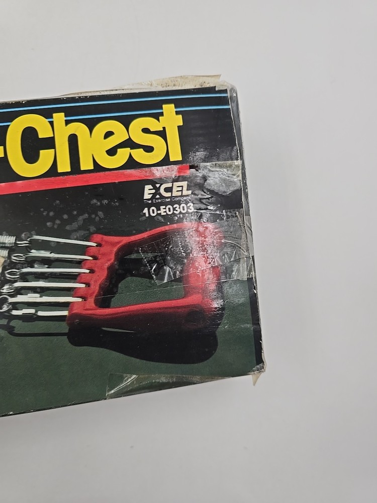 Red Handle Flex-A-Chest 5 Spring Chest Pull Gym Exerciser By Excel New Open Box