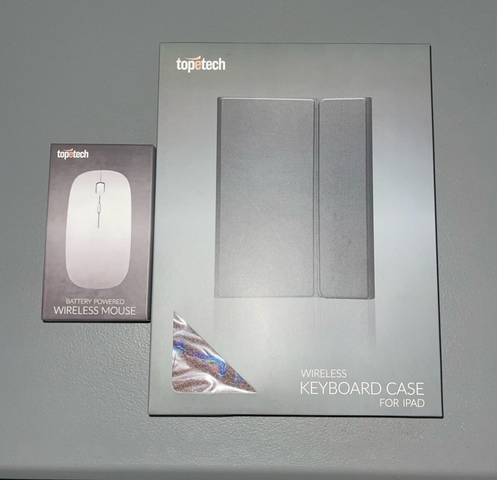 Wireless Bluetooth Keyboard Case for iPad 10.2 - 7th 8th 9th gen” (With Mouse)