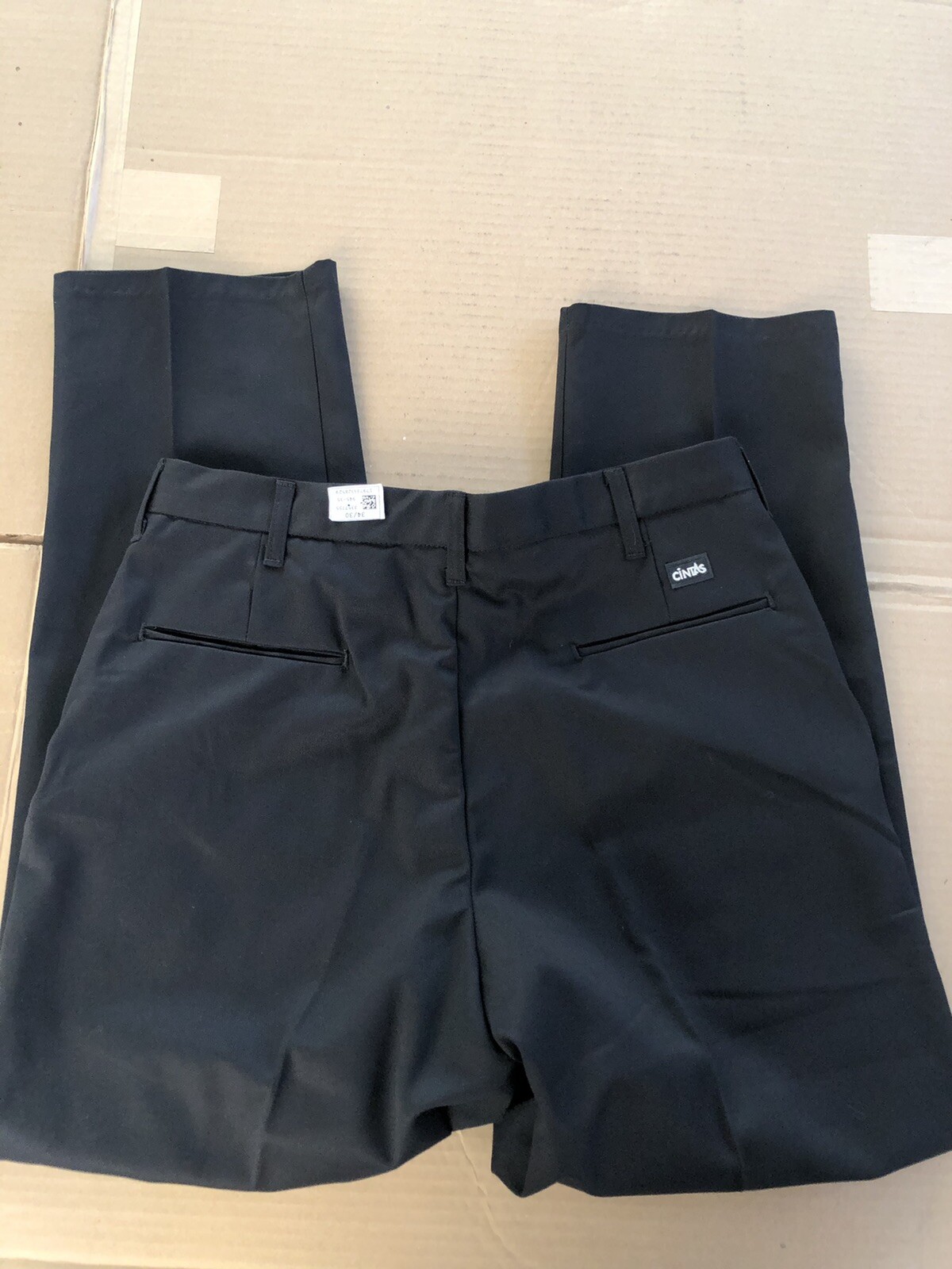 Lot 3 Cintas Comfort Flex Black Work Pants Size 36x32 #945-35 Very Comfortable