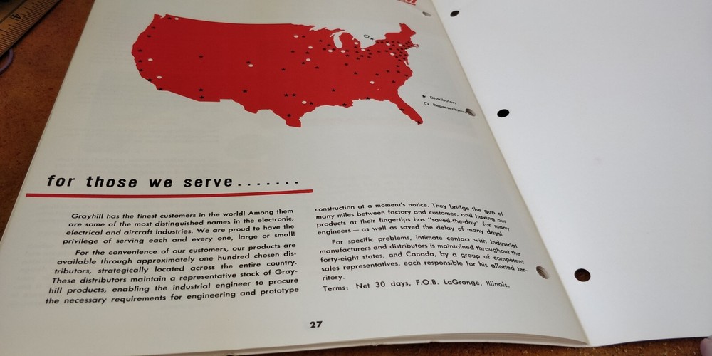 1958 Grayhill Inc ~ Catalog ~ Electronic components