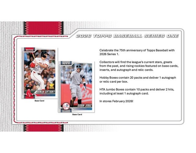 2026 Topps Series 1 Baseball Jumbo Hobby Box