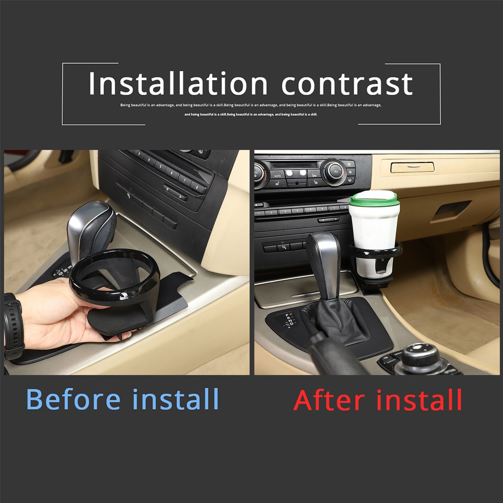 Center Console Water Cup Holder Compatible For BMW 3 Series E90 E91 E92 E93 2005-12