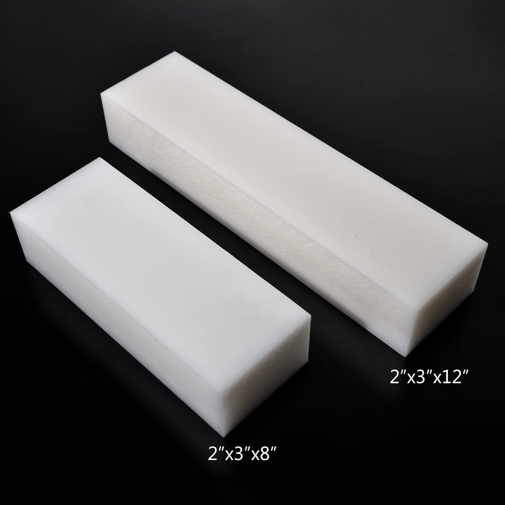 HDPE Block WhitePE Polyethylene Rectangular Solid Plastic Tapping（2" x 12" x 3"）