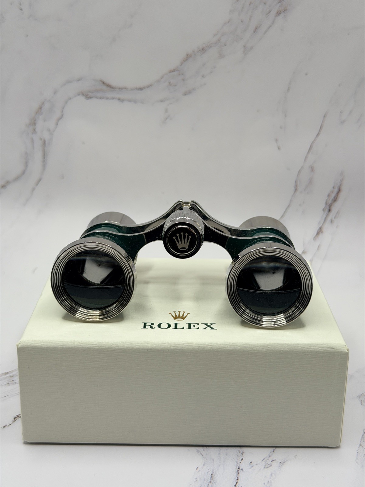 Rolex Green Lacquer Engraved Binoculars AD VIP Gift