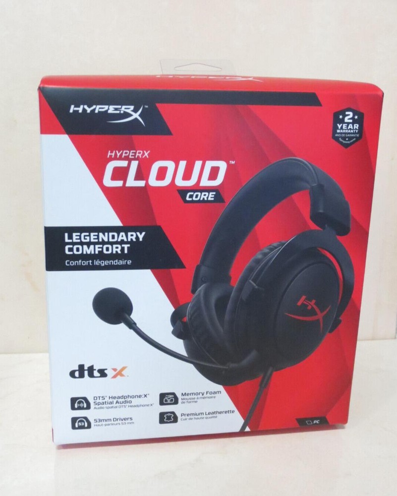 HYPERX CLOUD CORE LEGENDARY COMFORT GAMING HEADSET MODEL CL003 * READ *