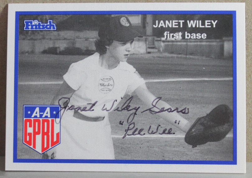 AAGPBL "JANET WILEY" SIGNED CARD #223