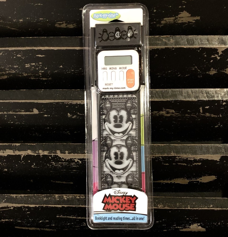 Mark-My-Time Bookmark Disney Mickey Mouse Reading Timer Booklight NEW