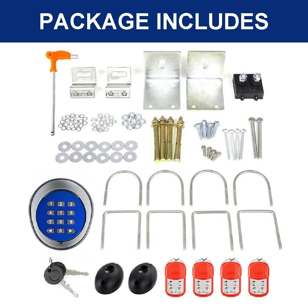 4400lbs Electric Automatic Sliding Gate Opener Motor APP+Keypad+4 Remote Control