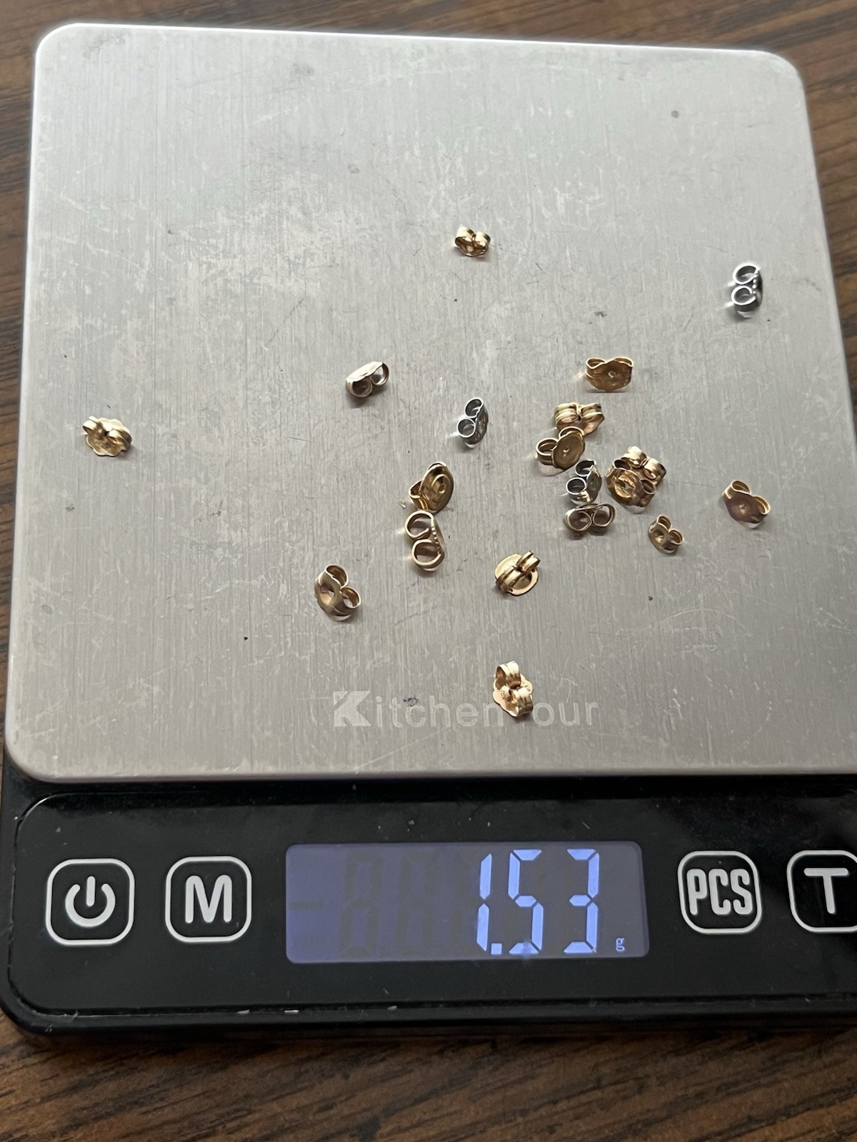 14K Yellow Gold/white Push Back Finding Lot Of 19