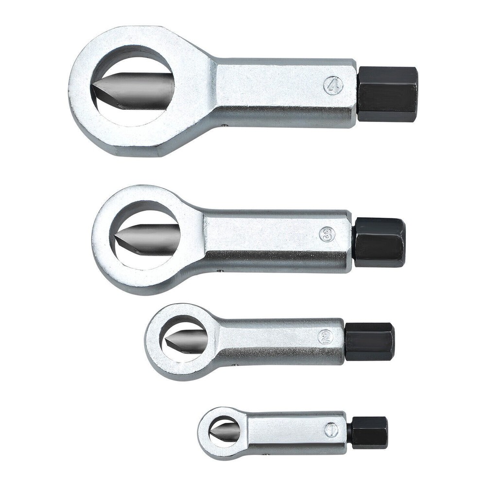 4PCS Nut Splitter Breaker 9-27mm Nut Remover Extractor Adjustable Cracker Tools