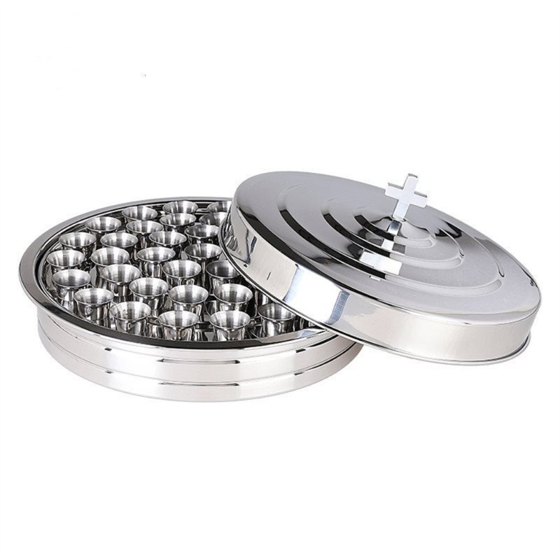 Communion Cup Tray Lid 40 Hole Nonrust Steel Design Reduces Contamination