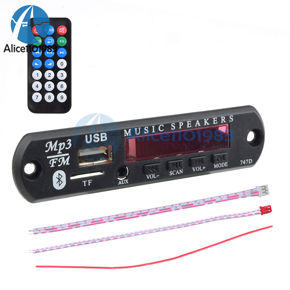 9V 12V Car MP3 WMA Decoder Board Audio Module Bluetooth 5.0 Music Remote Control