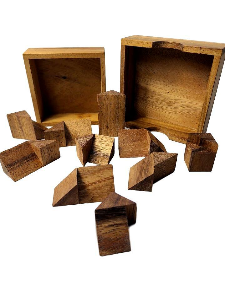Devils Square Wood Brain Teaser Puzzle - tough