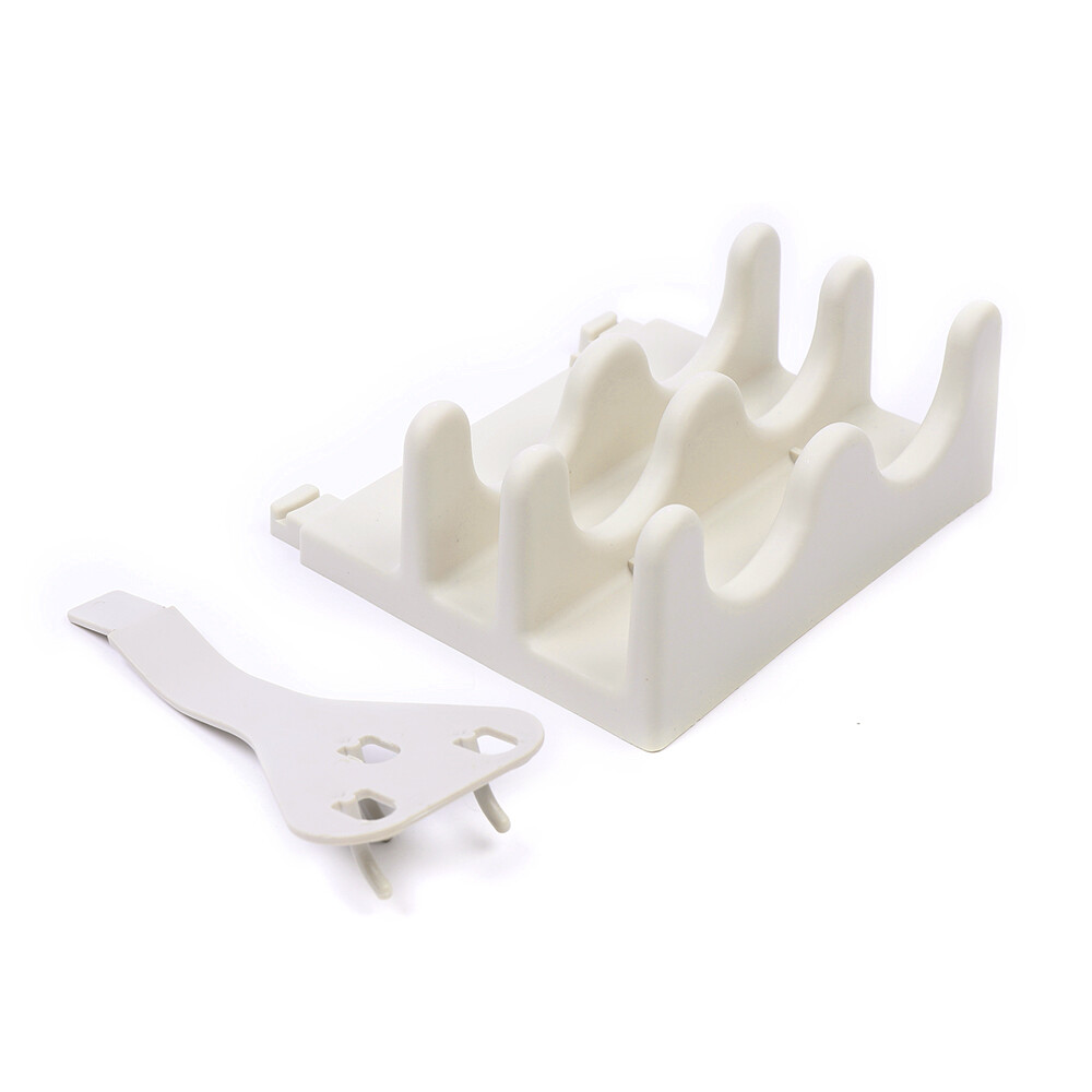 Covered Kitchen Dish Drying Rack Plastic Dustproof Drain Storage Box Basket Hold