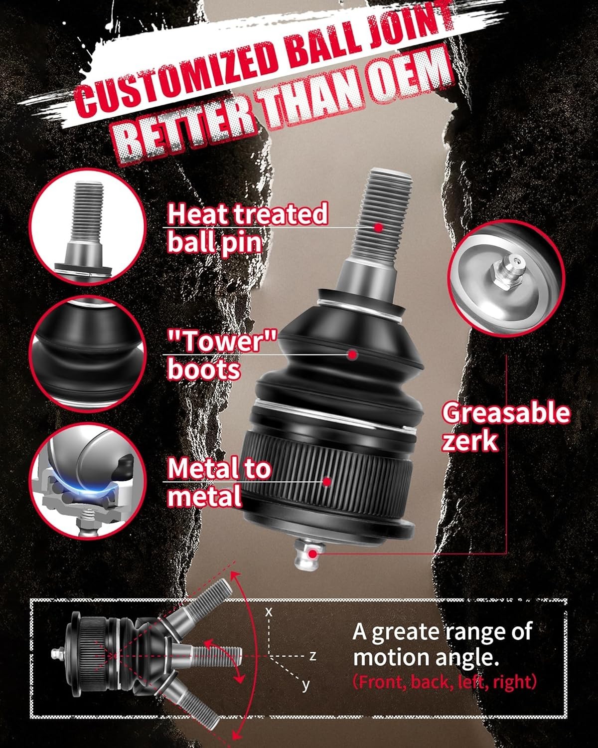 KSP Aluminum Forged Upper control arms for 2004-2020 Ford F150 with 2-4'' lift