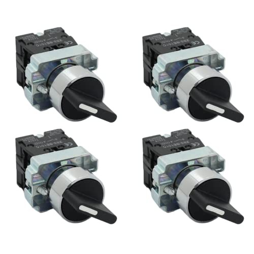 3 Position Maintained Selector Rotary Switch - Waterproof Self 4 Pack (NO/NO)