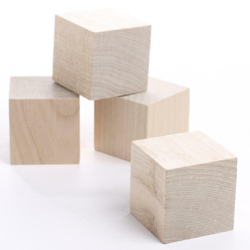 Unfinished Wood Cubes | 12 Pieces