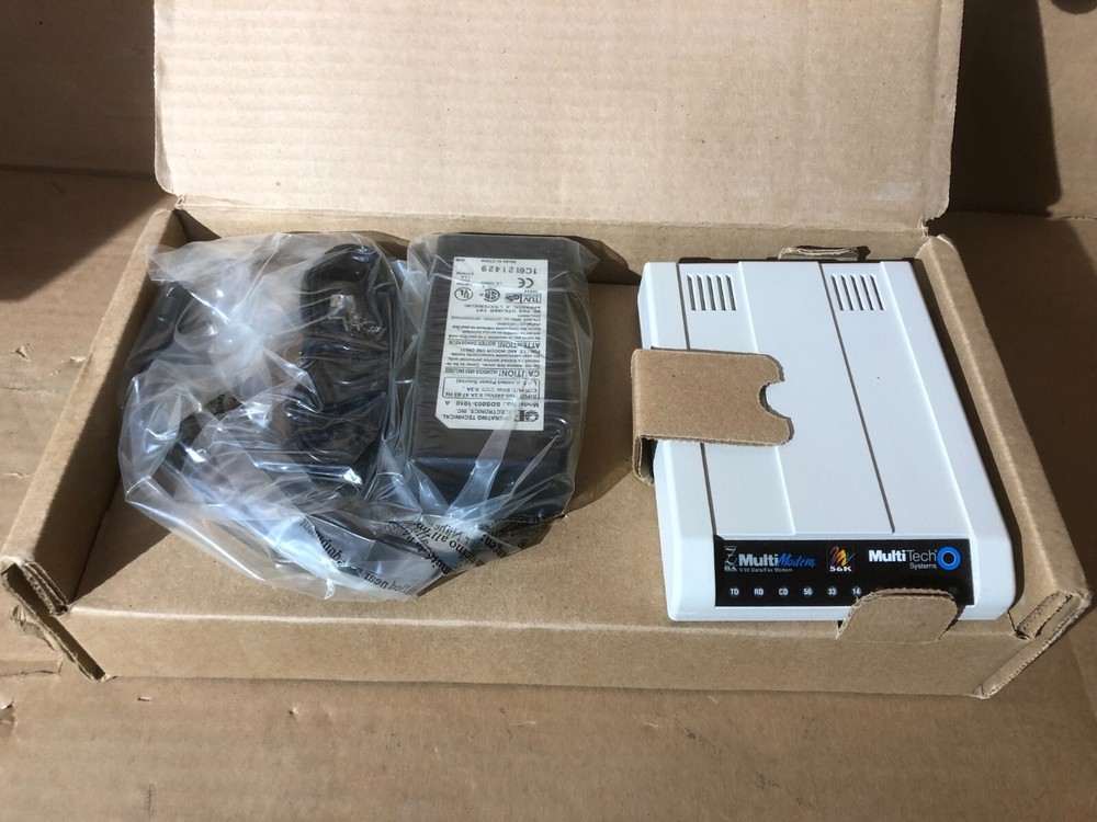 MultiModem MultiTech Systems MT5634ZBA V.90 Serial Port Data Modem w/Adapter New