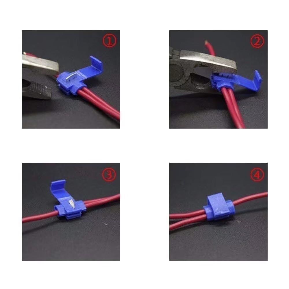 Quick Splice Wire Connectors Snap Kit Self Stripping Splice Connectors100pcs 18