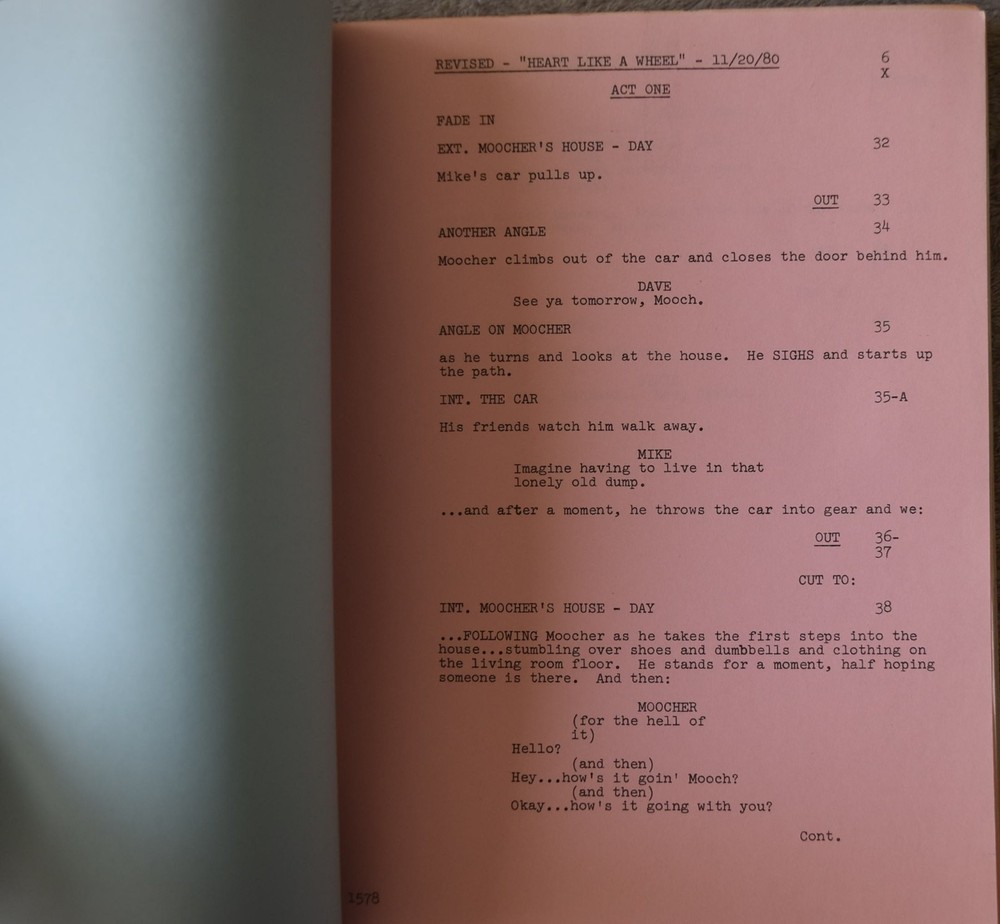 1980 Breaking Away (Heart Like a Wheel) Original Screenplay Script