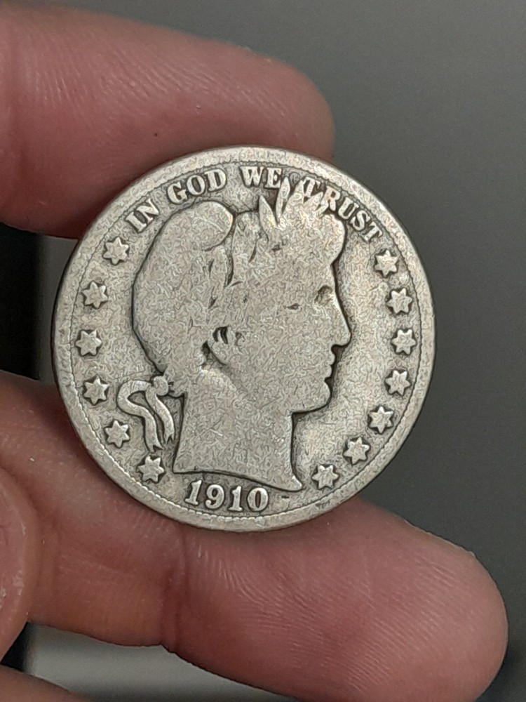 1910- S Barber Half Dollar