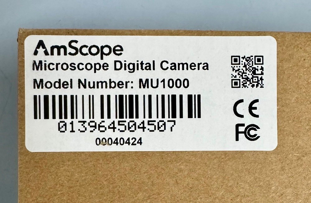 AmScope MU1000 10MP Digital Microscope Camera USB 2.0 C-Mount 40X w/ Software