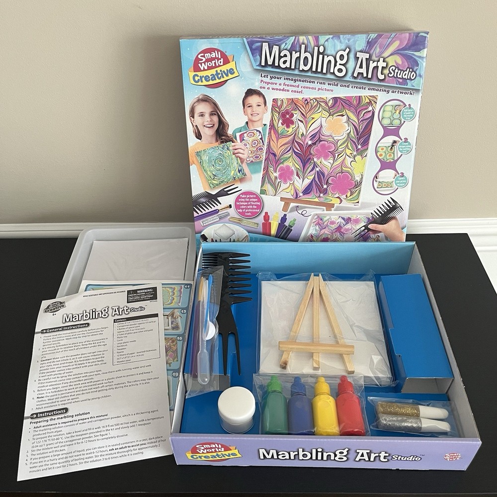 Small World Creative Marbling Art Studio Kit - New Open Box