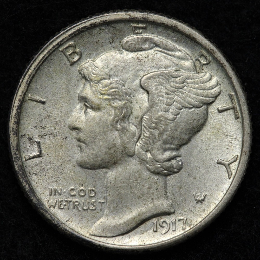 1917-S Mercury Silver Dime BU *UNCIRCULATED* MS E210 XWMM
