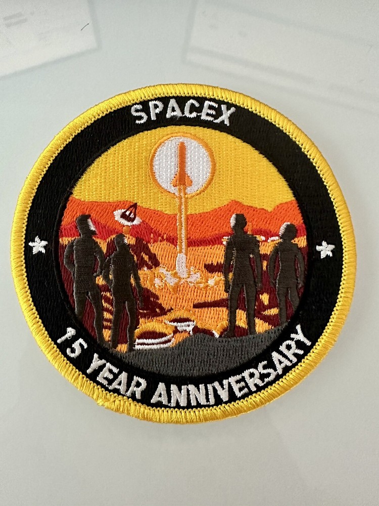 SPACEX 15 Year Anniversary PROGRAM MISSION PATCH 3” USA